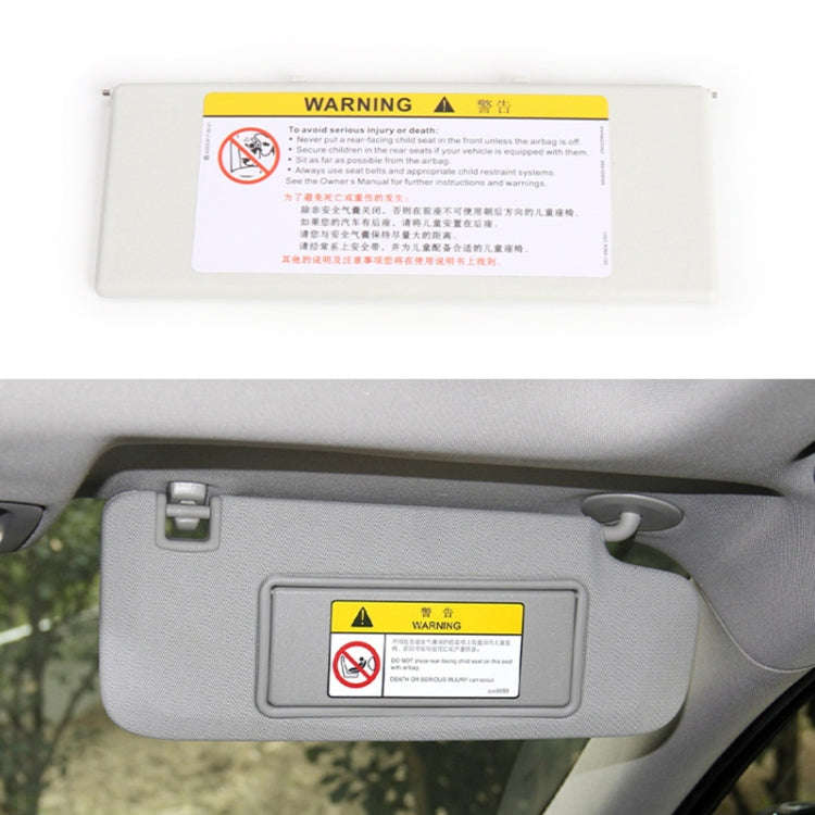 For Peugeot 308 2010-2022 Left-hand Drive Car Sun Visor Makeup Mirror Cover 98177070(White)
