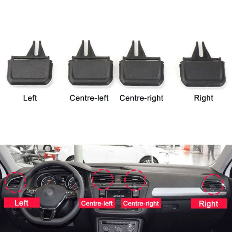 For Volkswagen Tiguan L 17-21 Car Air Conditioning Air Outlet Paddle, Left Driving(Middle-Right)