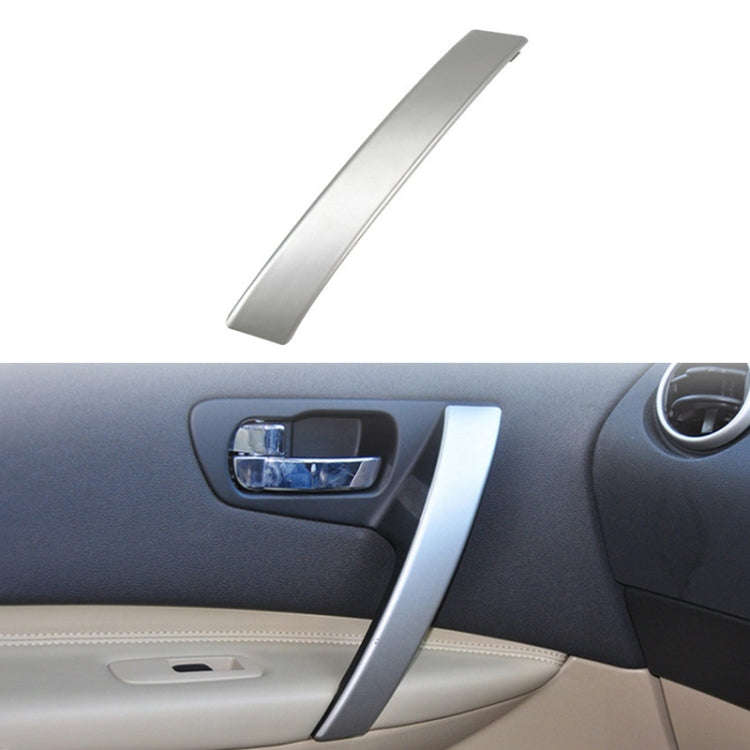 For Nissan Qashqai Left-Drive Car Door Inside Handle Cover, Type:Cover Left(Silver)