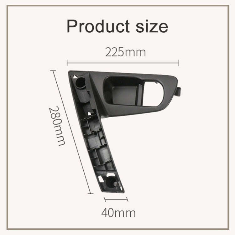 For Nissan Qashqai Left-Drive Car Door Inside Handle Base Bracket, Type:Base Right(Black)
