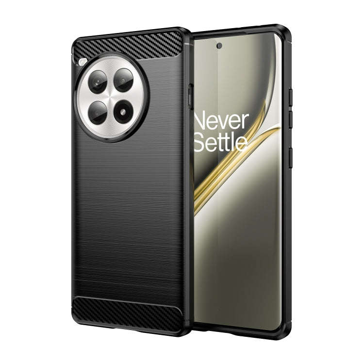 For OnePlus Ace 3 Pro Brushed Texture Carbon Fiber TPU Phone Case(Black)