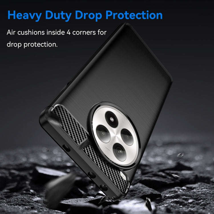 For OnePlus Ace 3 Pro Brushed Texture Carbon Fiber TPU Phone Case(Black)