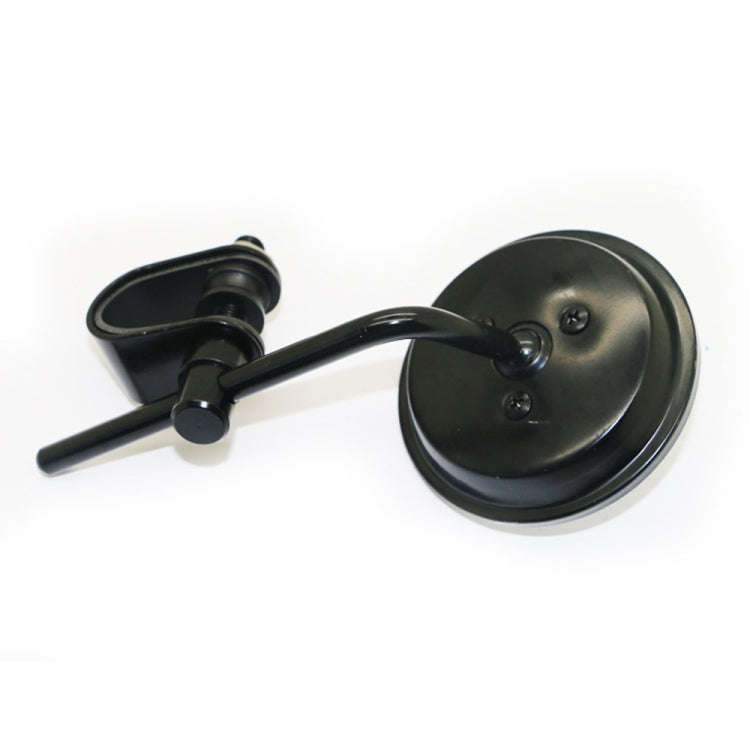 SF-127 Motorcycle Small Round Rearview Mirror Reversing Mirror(Black)