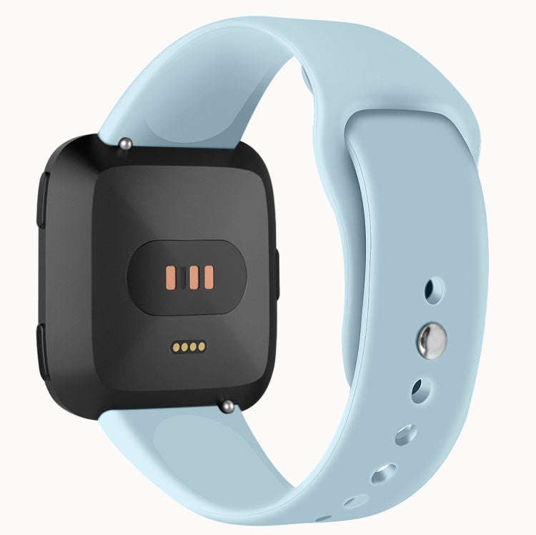 For Fitbit Versa 2 / Fitbit Versa / Fitbit Versa Lite Solid Color Silicone Watch Band, Size:L(Bab...