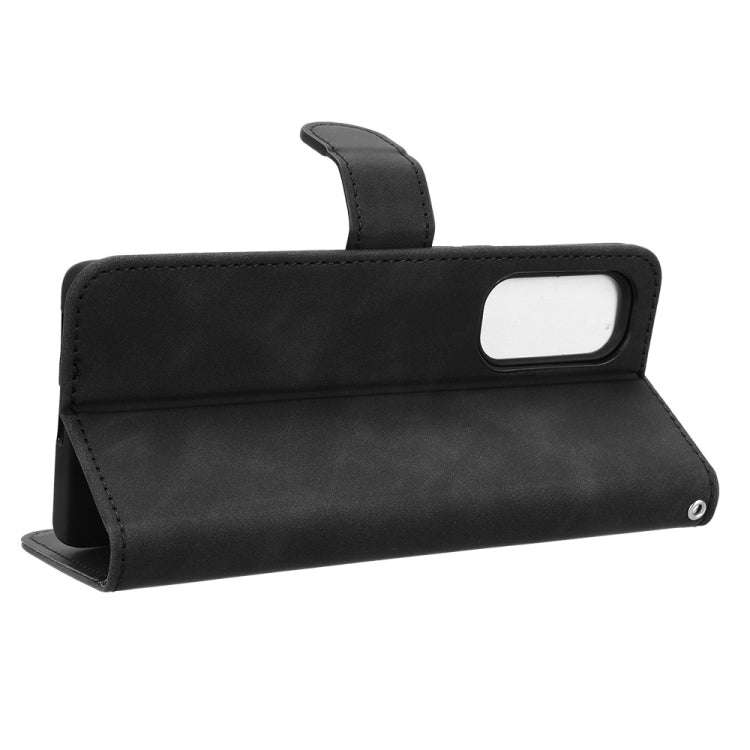 For HTC U24 Pro Skin Feel Magnetic Flip Leather Phone Case(Black)