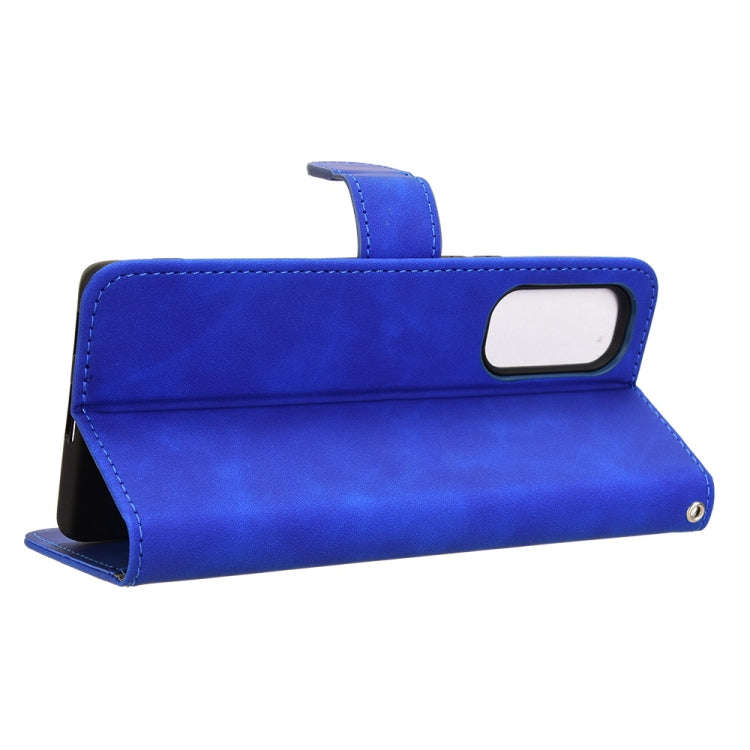 For HTC U24 Pro Skin Feel Magnetic Flip Leather Phone Case(Blue)