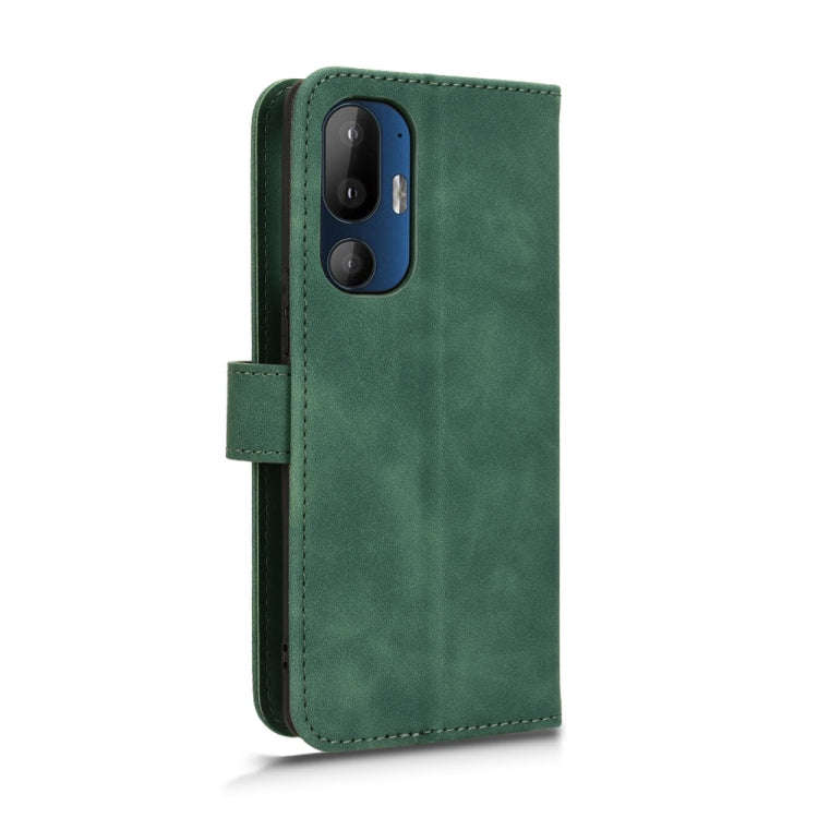 For HTC U24 Pro Skin Feel Magnetic Flip Leather Phone Case(Green)