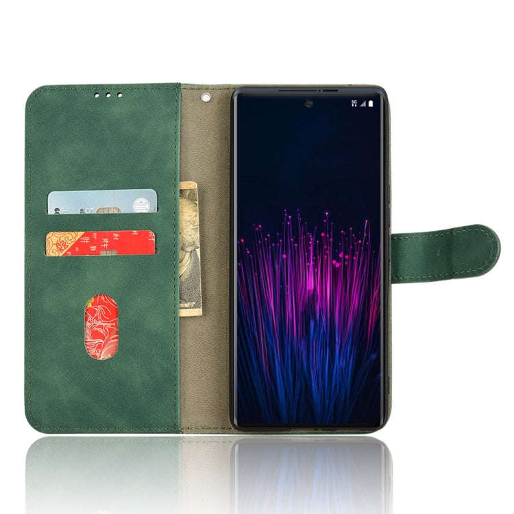For HTC U24 Pro Skin Feel Magnetic Flip Leather Phone Case(Green)