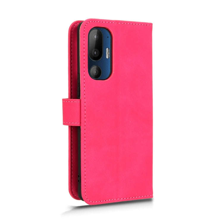 For HTC U24 Pro Skin Feel Magnetic Flip Leather Phone Case(Rose Red)