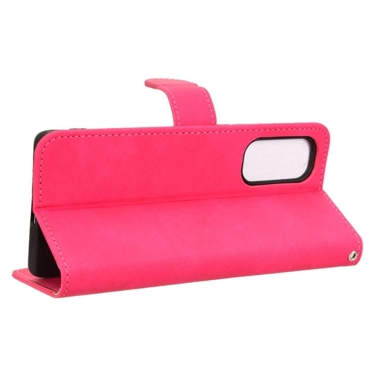 For HTC U24 Pro Skin Feel Magnetic Flip Leather Phone Case(Rose Red)