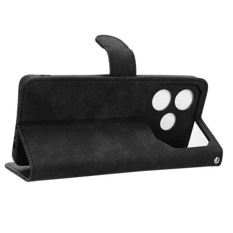 For Tecno Pova 6 Neo Skin Feel Magnetic Flip Leather Phone Case(Black)
