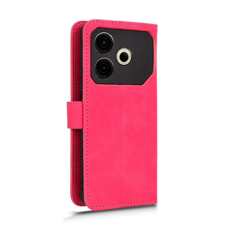 For Tecno Pova 6 Neo Skin Feel Magnetic Flip Leather Phone Case(Rose Red)