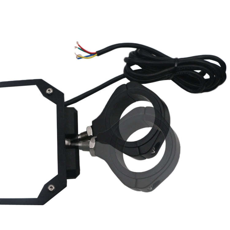 For 1.75 - 2 inch UTV-26 UTV / ATV Three Color Rear Frame Reflective Mirror with LED Lights