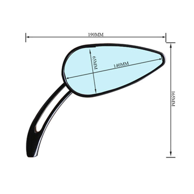 SF104 Motorcycle Modified Retro Rearview Mirror Reflective Mirror(Black)