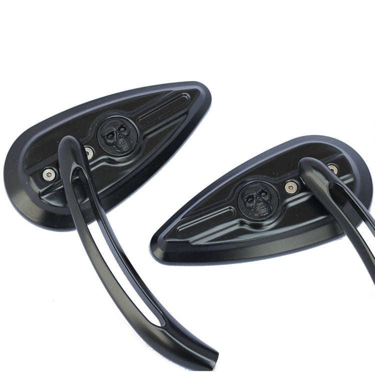 SF104 Motorcycle Modified Retro Rearview Mirror Reflective Mirror(Black)
