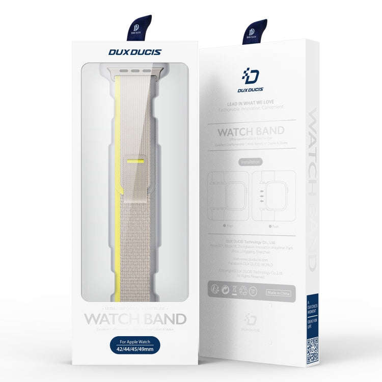 For Apple Watch Ultra 2 49mm DUX DUCIS YJ Series Nylon Watch Band(Yellow)