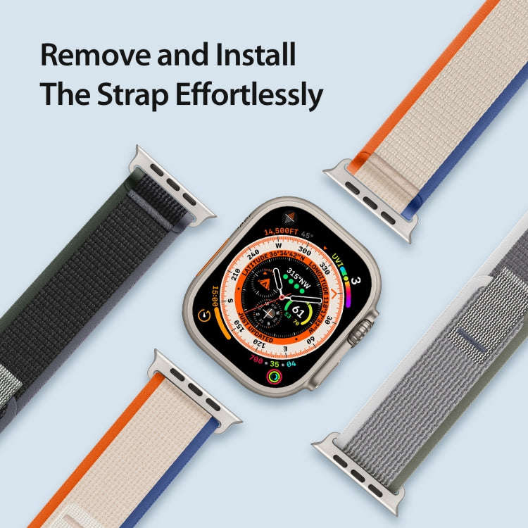 For Apple Watch Ultra 2 49mm DUX DUCIS YJ Series Nylon Watch Band(Orange Beige)