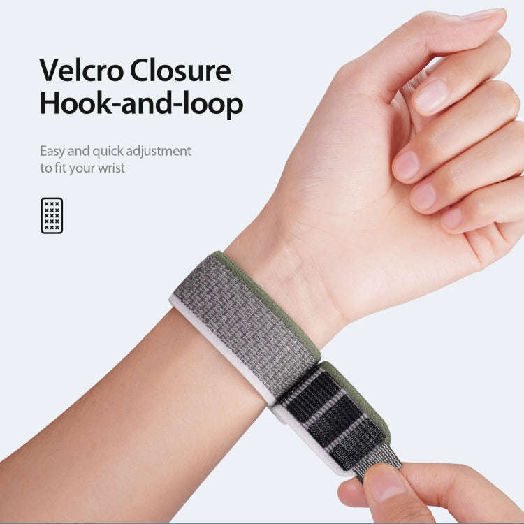 For Apple Watch Ultra 2 49mm DUX DUCIS YJ Series Nylon Watch Band(Green Grey)