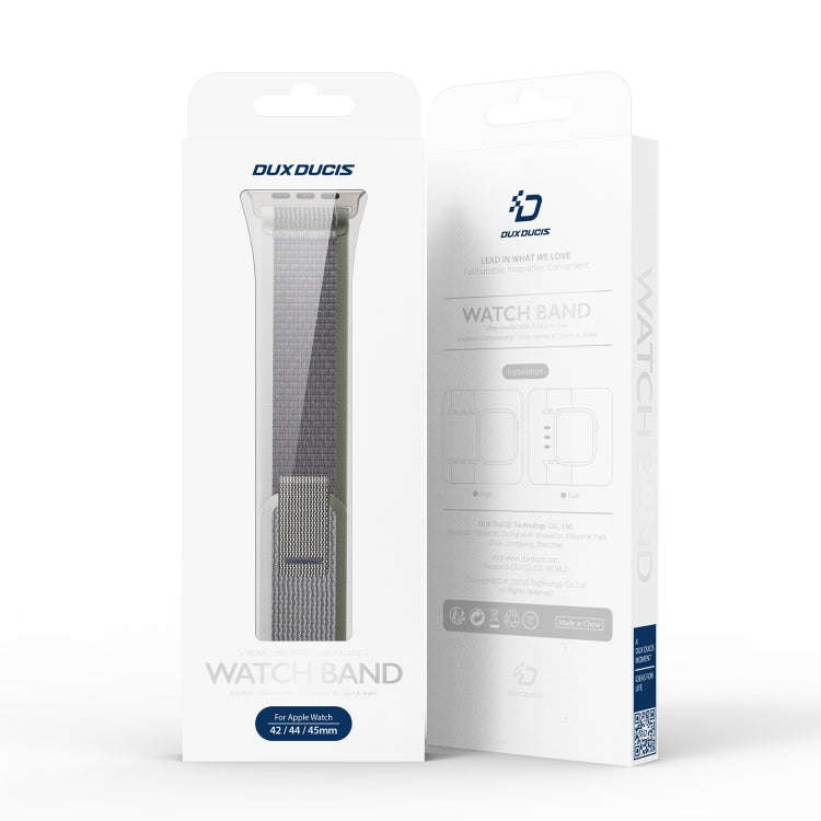 For Apple Watch Ultra 2 49mm DUX DUCIS YJ Series Nylon Watch Band(Green Grey)