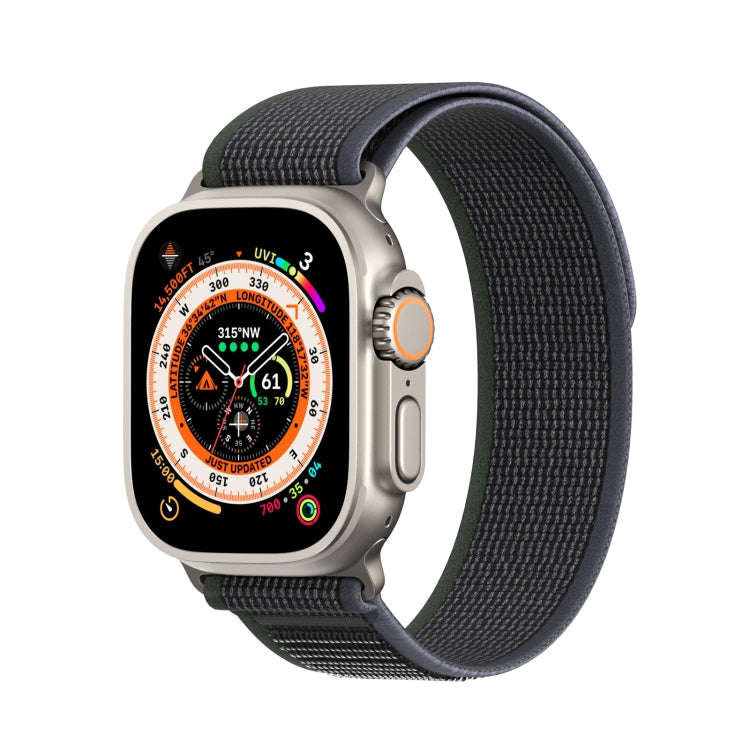 For Apple Watch 38mm DUX DUCIS YJ Series Nylon Watch Band(Blue Black)