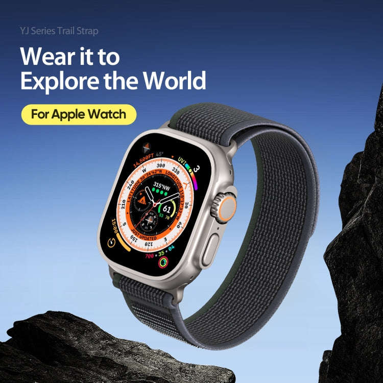 For Apple Watch 38mm DUX DUCIS YJ Series Nylon Watch Band(Blue Black)