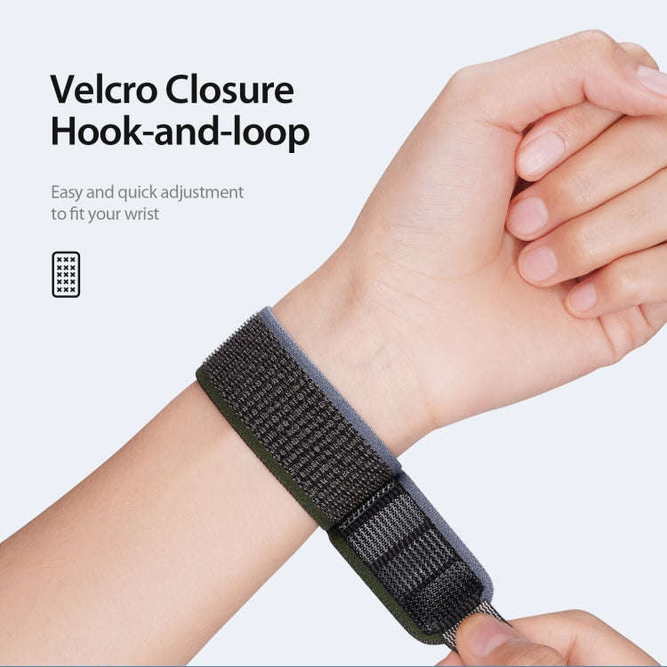 For Apple Watch 38mm DUX DUCIS YJ Series Nylon Watch Band(Blue Black)