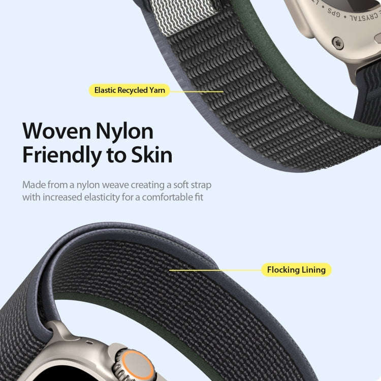 For Apple Watch 38mm DUX DUCIS YJ Series Nylon Watch Band(Blue Black)