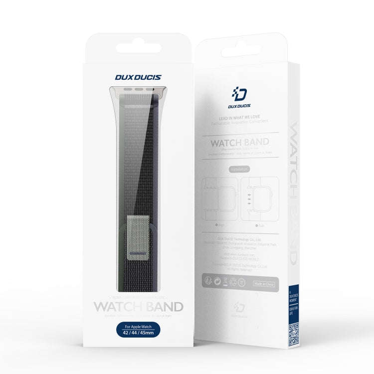 For Apple Watch 38mm DUX DUCIS YJ Series Nylon Watch Band(Blue Black)