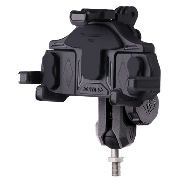 MOTOSLG Crab Motorcycle Phone Clamp Bracket M10 Ballhead Mount with Anti-theft Lock(Black)
