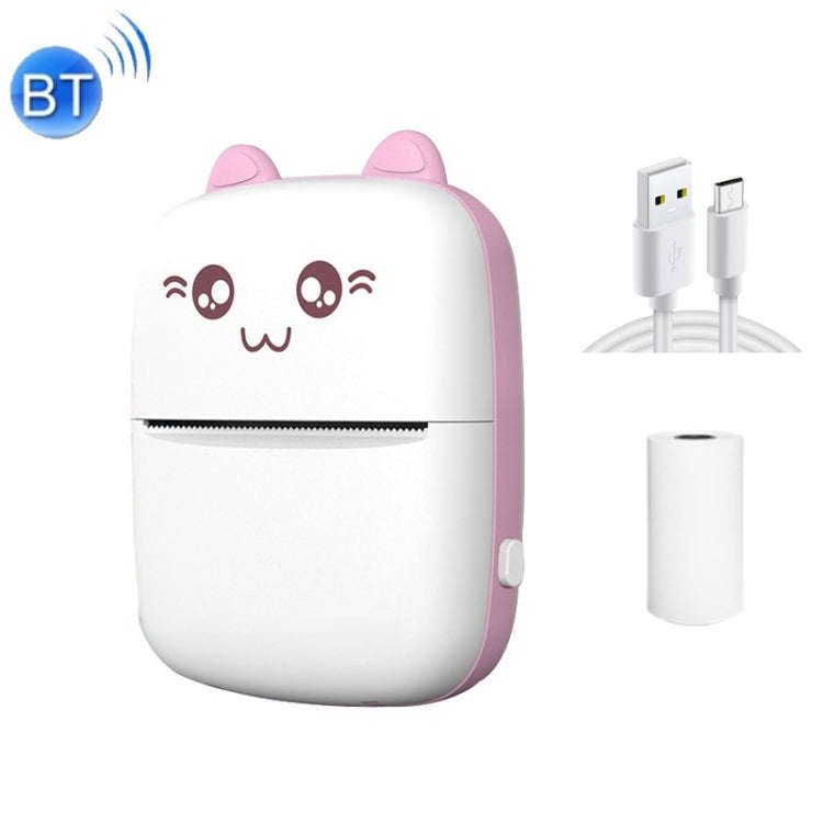 C9 Mini Bluetooth Wireless Thermal Printer With 1 Roll Paper(Pink)