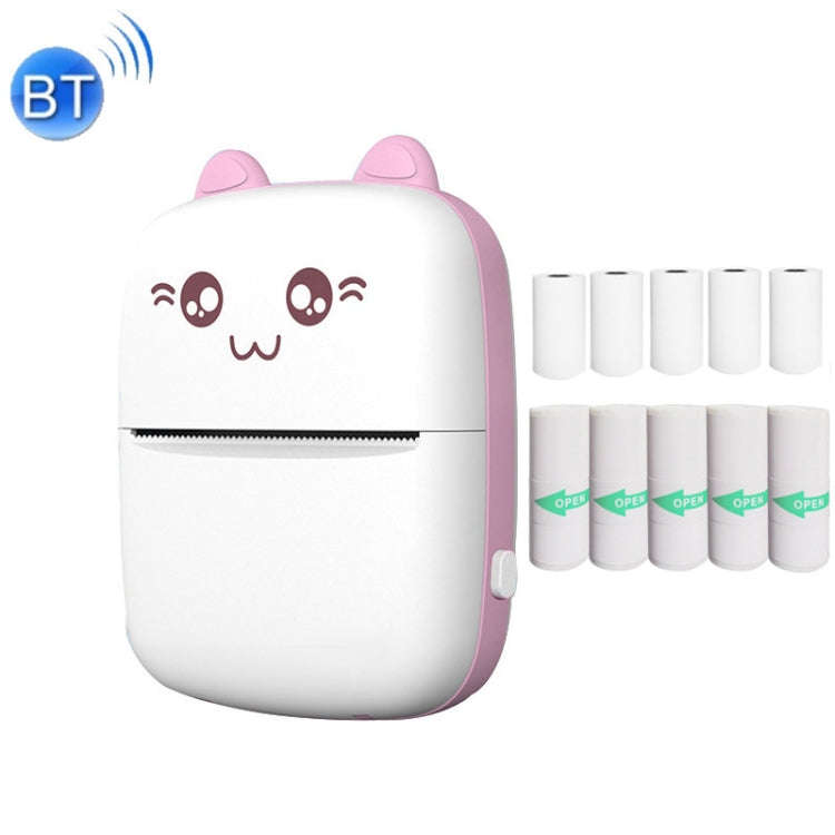 C9 Mini Bluetooth Wireless Thermal Printer With 5 Papers & 5 Sticker Papers(Pink)