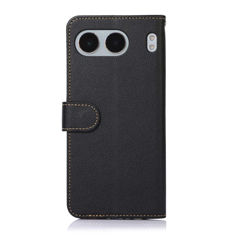 For OnePlus Nord 4 KHAZNEH Litchi Texture Leather RFID Phone Case(Black)