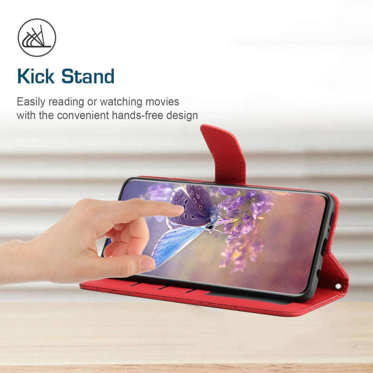 For OnePlus Nord 4 5G Skin Feel Butterfly Peony Embossed Leather Phone Case(Red)