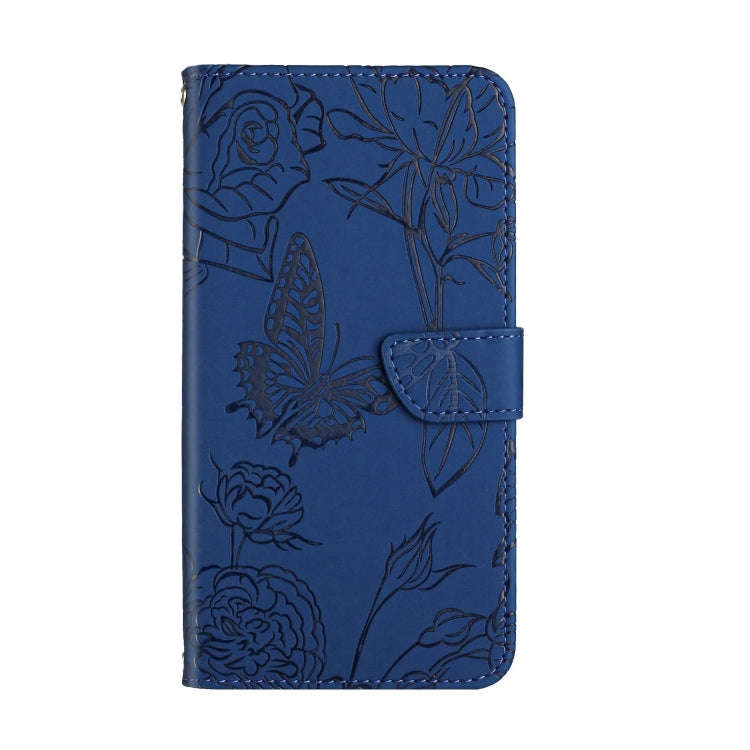 For OnePlus Nord 4 5G Skin Feel Butterfly Peony Embossed Leather Phone Case(Blue)