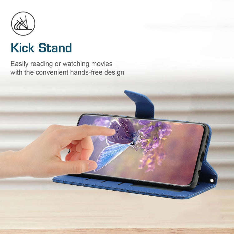 For OnePlus Nord 4 5G Skin Feel Butterfly Peony Embossed Leather Phone Case(Blue)