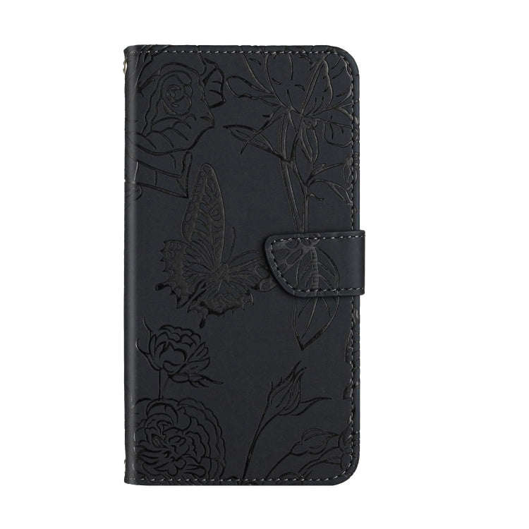 For OnePlus Nord 4 5G Skin Feel Butterfly Peony Embossed Leather Phone Case(Black)
