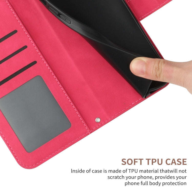 For OnePlus Nord 4 5G Skin Feel Sun Flower Embossed Leather Phone Case with Lanyard(Rose Red)