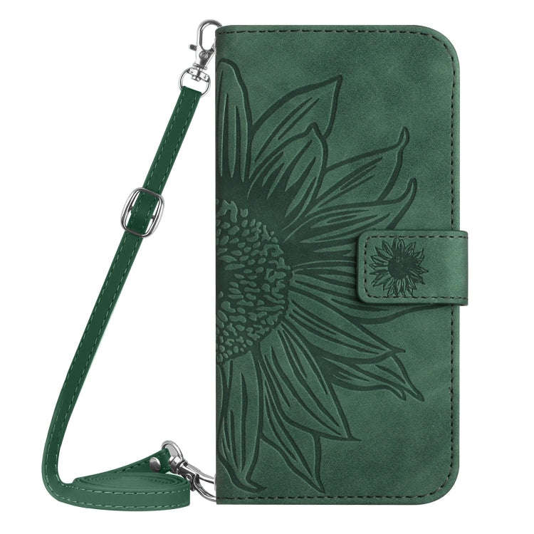 For OnePlus Nord 4 5G Skin Feel Sun Flower Embossed Leather Phone Case with Lanyard(Green)