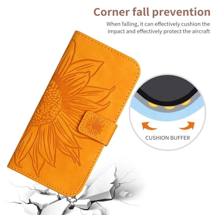 For OnePlus Nord 4 5G Skin Feel Sun Flower Embossed Leather Phone Case with Lanyard(Yellow)