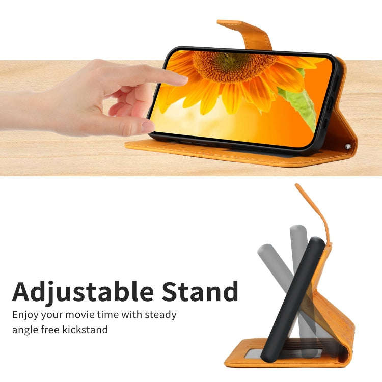 For OnePlus Nord 4 5G Skin Feel Sun Flower Embossed Leather Phone Case with Lanyard(Yellow)