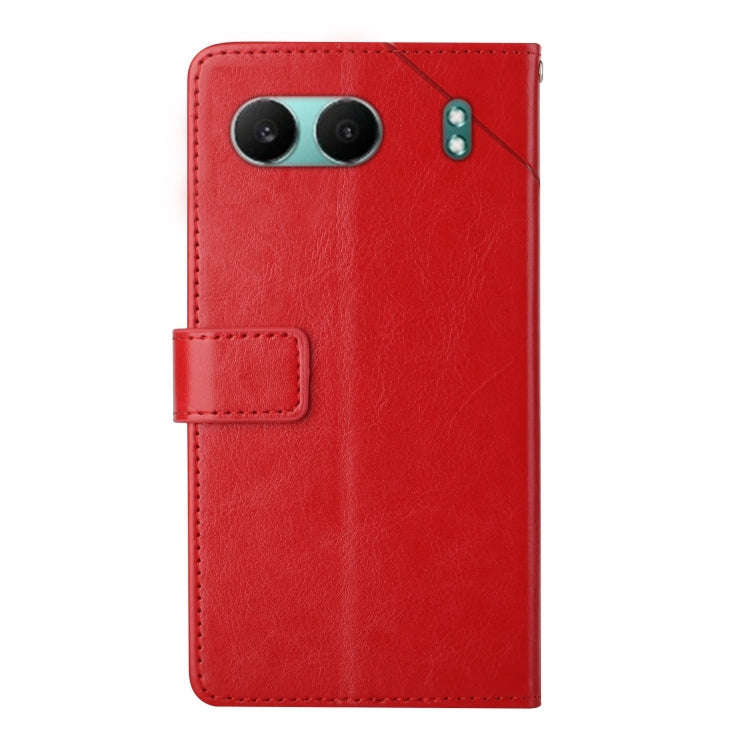 For OnePlus Nord 4 5G Y-shaped Pattern Flip Leather Phone Case(Red)