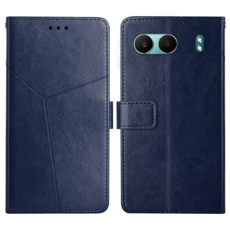 For OnePlus Nord 4 5G Y-shaped Pattern Flip Leather Phone Case(Blue)