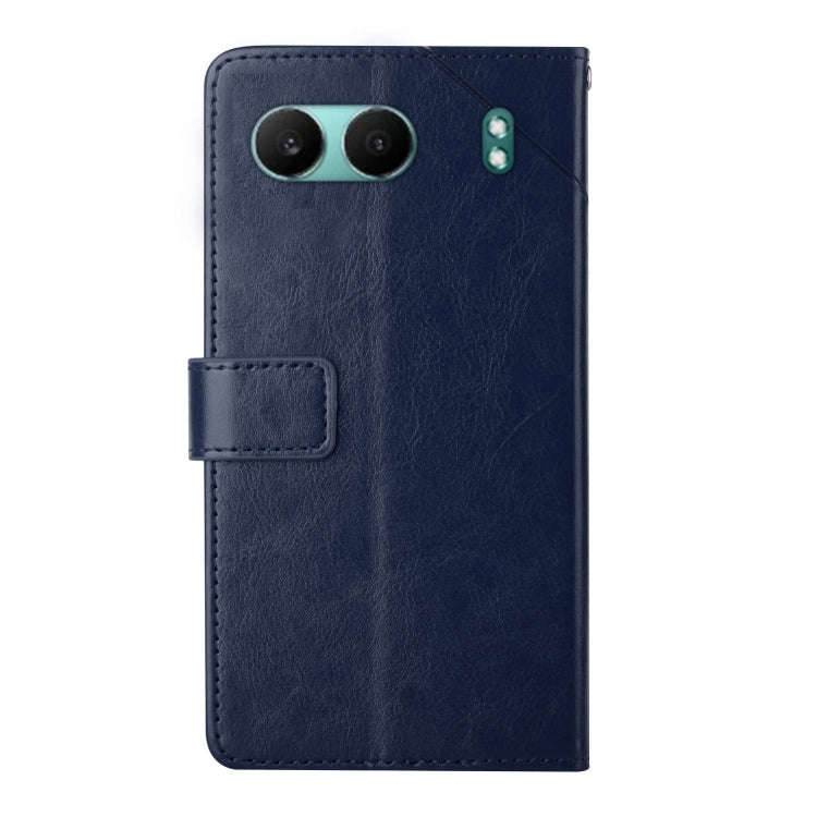 For OnePlus Nord 4 5G Y-shaped Pattern Flip Leather Phone Case(Blue)