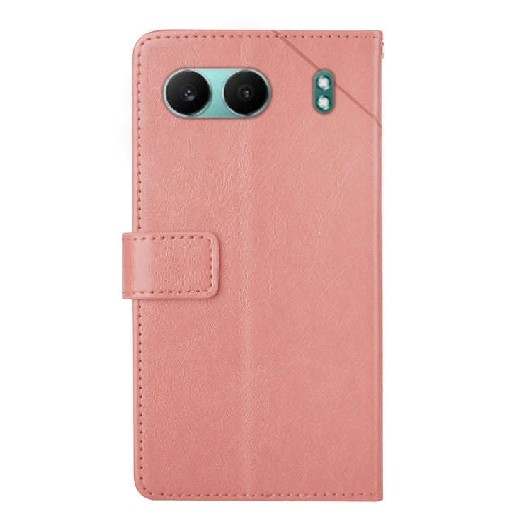 For OnePlus Nord 4 5G Y-shaped Pattern Flip Leather Phone Case(Pink)