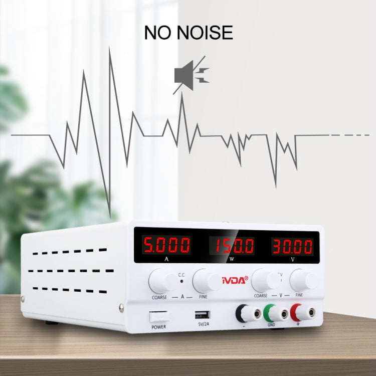 GVDA SPS-H3010 30V-10A Adjustable Voltage Regulator, Specification:EU Plug(Black)