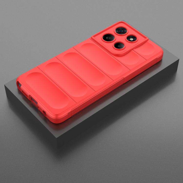 For Motorola Edge 60 Stylus 5G Global Magic Shield TPU + Flannel Phone Case(Red)