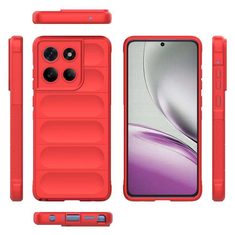 For Motorola Edge 60 Stylus 5G Global Magic Shield TPU + Flannel Phone Case(Red)