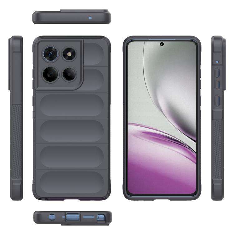 For Motorola Edge 60 Stylus 5G Global Magic Shield TPU + Flannel Phone Case(Dark Grey)