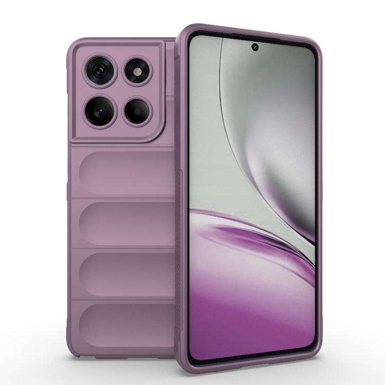 For Motorola Edge 60 Stylus 5G Global Magic Shield TPU + Flannel Phone Case(Purple)