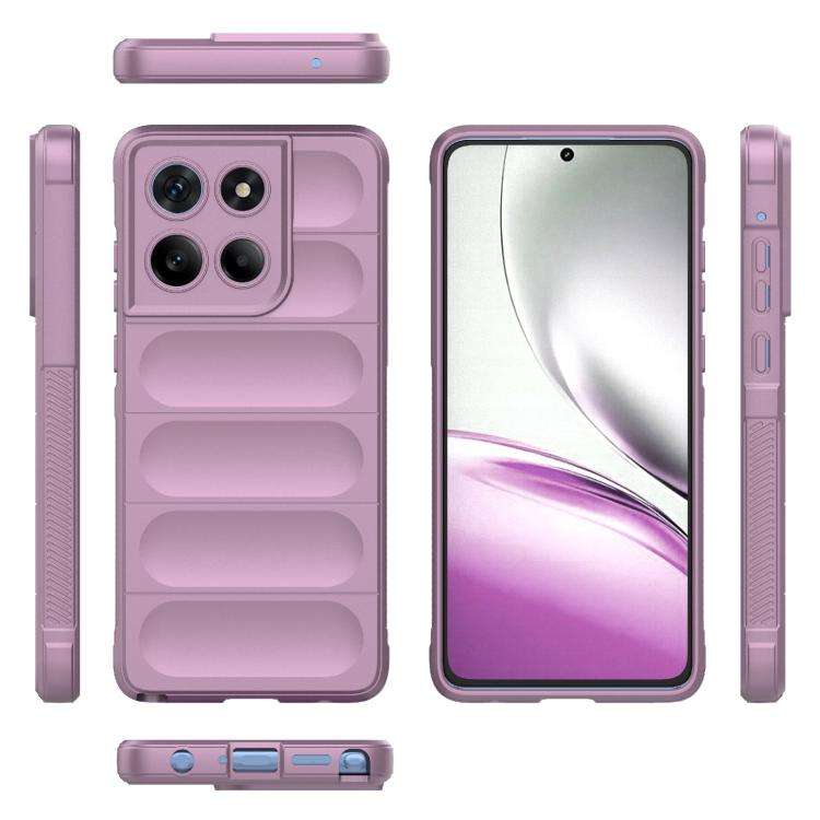 For Motorola Edge 60 Stylus 5G Global Magic Shield TPU + Flannel Phone Case(Purple)